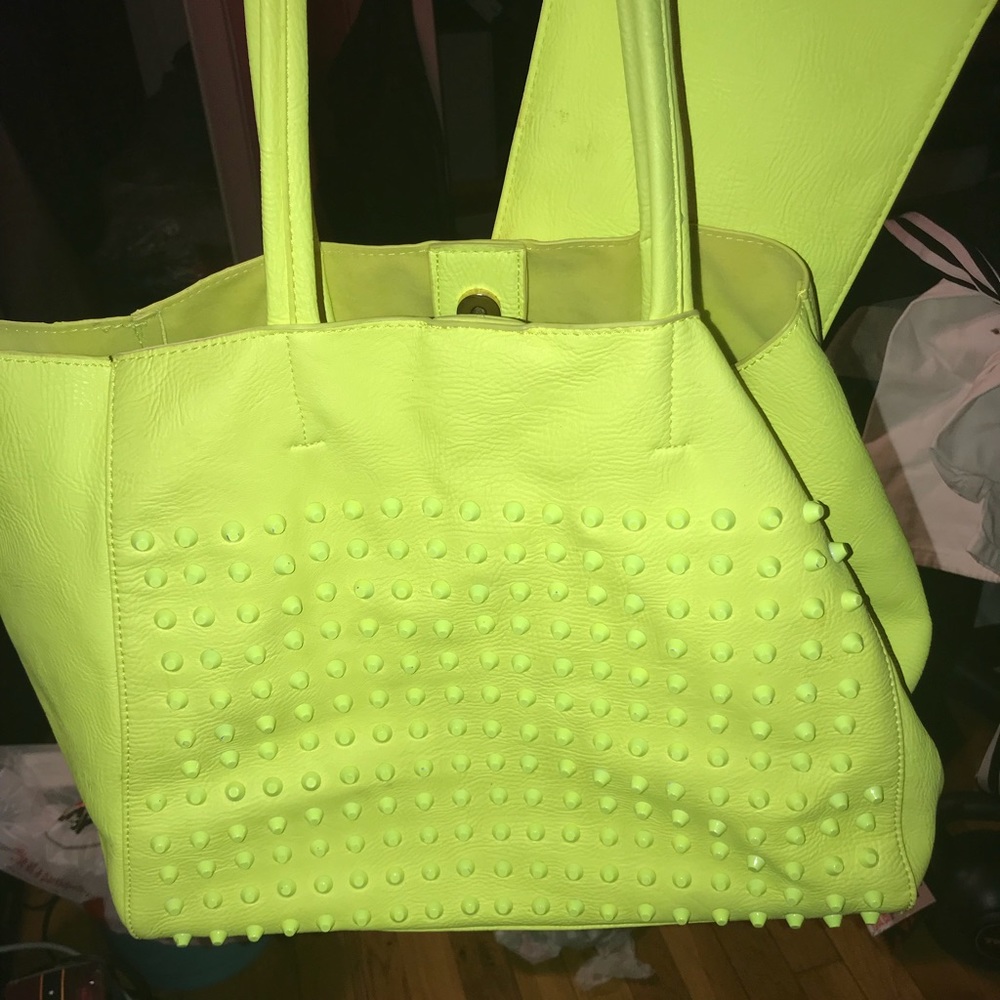 Neon lime green bag